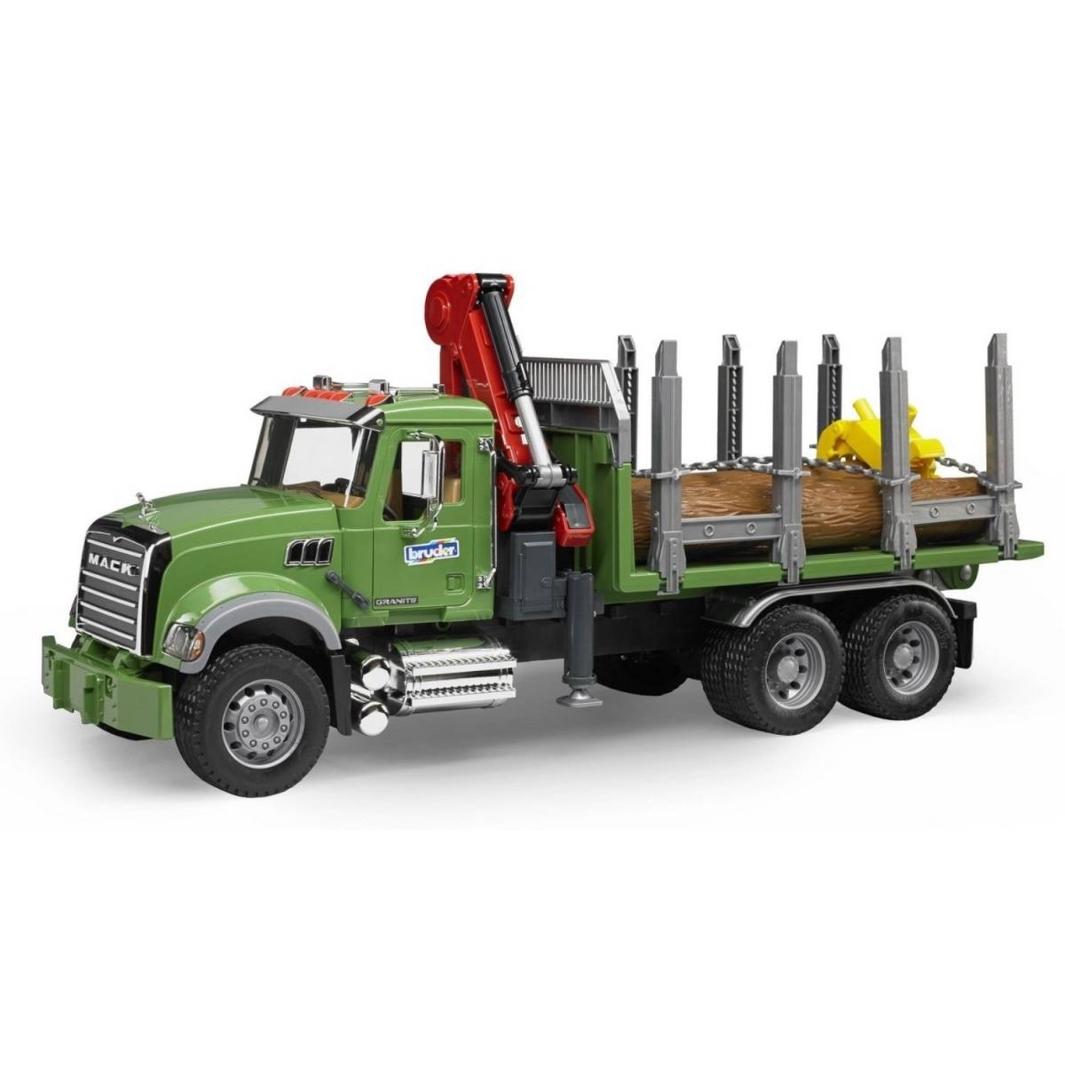 Autocamion transport lemne cu macara MACK 02824 Bruder