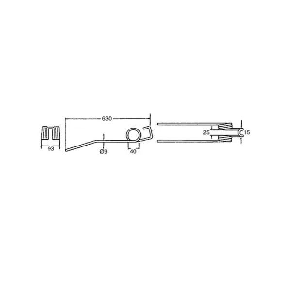 Dinte grebla rotativa pentru Deutz-Fahr 06582610, 1650433386